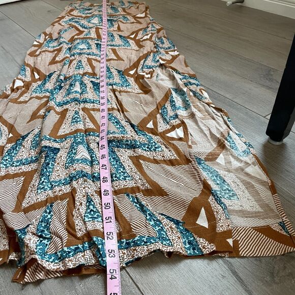 FREE PEOPLE Serves You Right Printed Maxi Dress in Mint Size 2 - Picture 2 of 8